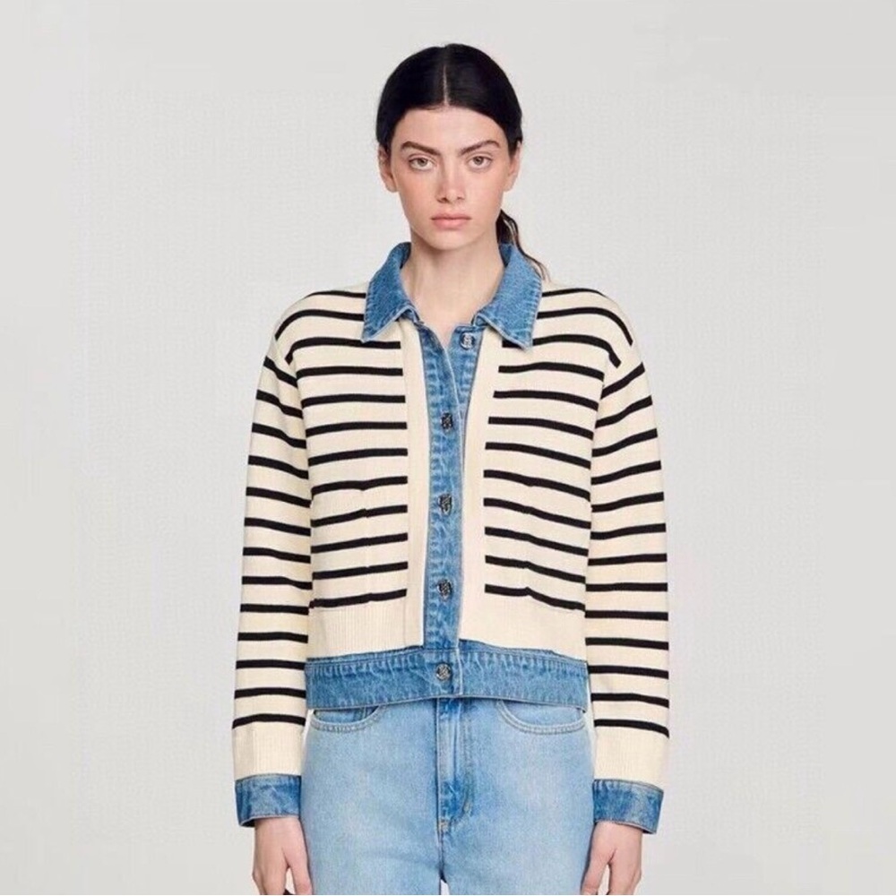 Striped Black and White Women's Top